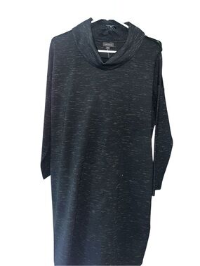 J.Jill Black Marled Cowl Neck Sweater Dress. Size XL. Comfortable stretch